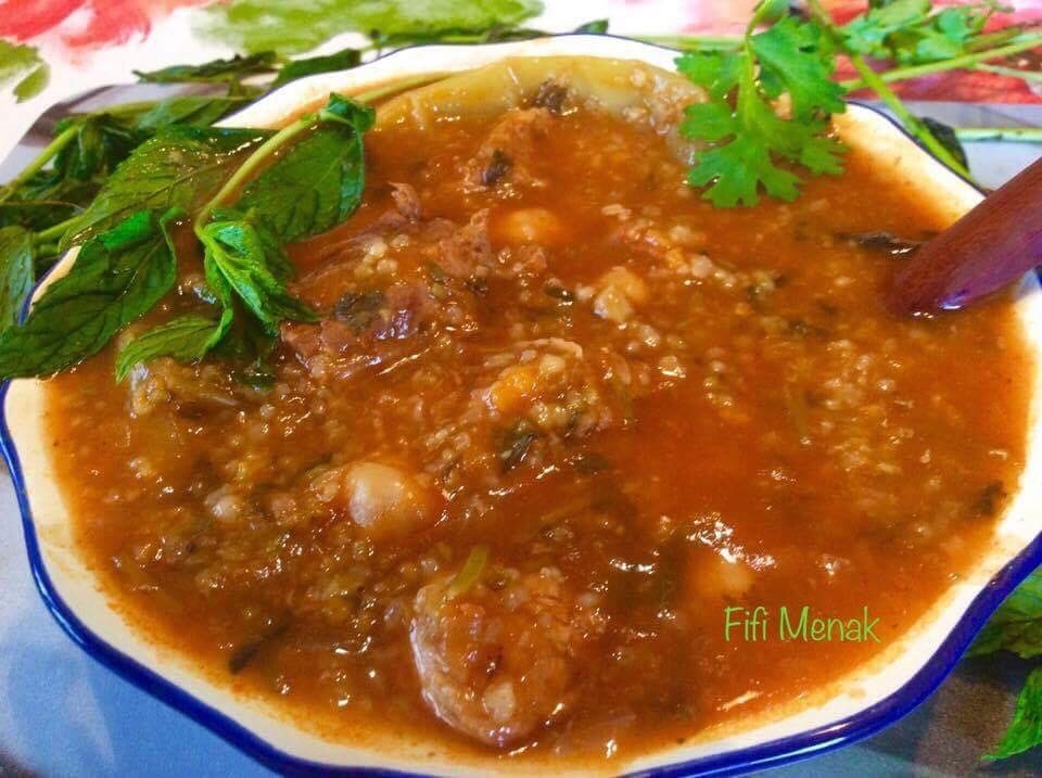 Soupe au blé concassé (Chorba frik)