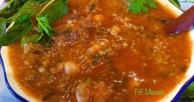 Soupe au blé concassé (Chorba frik)