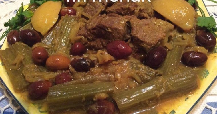 CARDONS AUX OLIVES VIOLETTES (KHORCHEF B’ZITOUN)