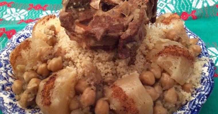 COUSCOUS ALGÉROIS  SAUCE BLANCHE AUX NAVETS