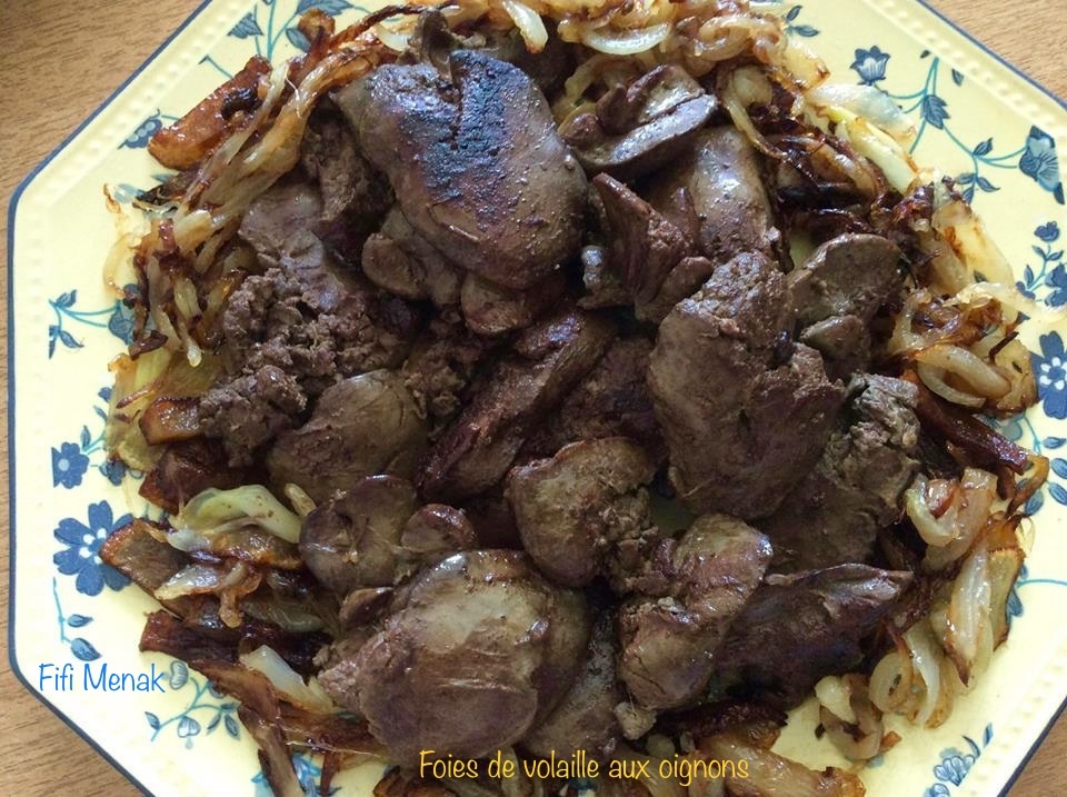 Foie de volaille aux oignons