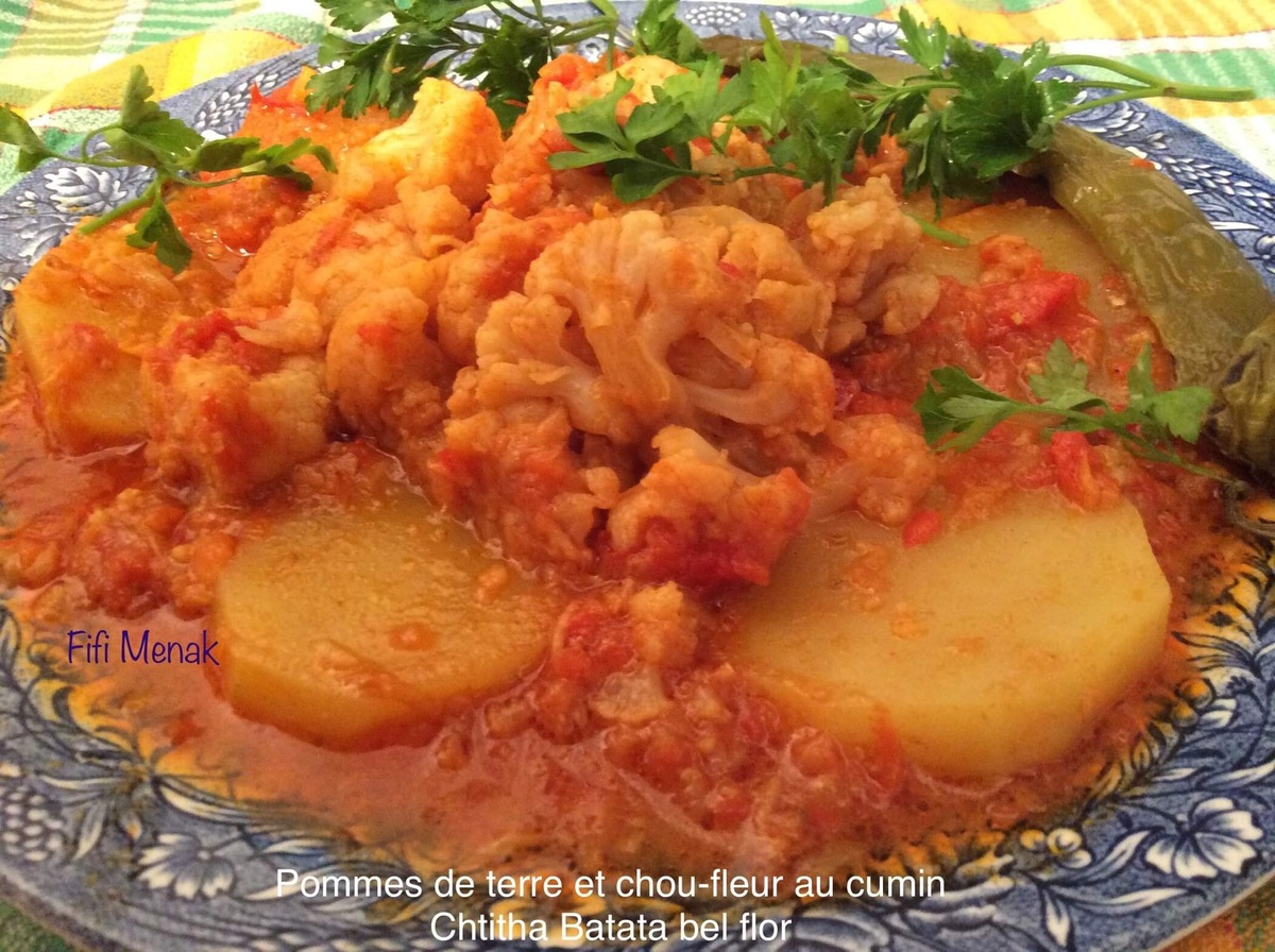 Ragoût de chou-fleur et de pomme de terre (Chtitha flor).