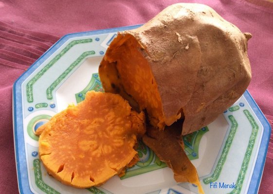 Patate douce au four