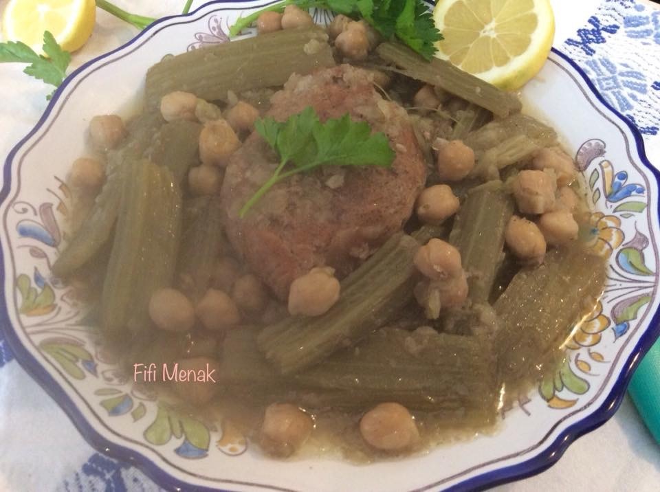 Cardons en sauce blanche (Djwaz khorchef byad)