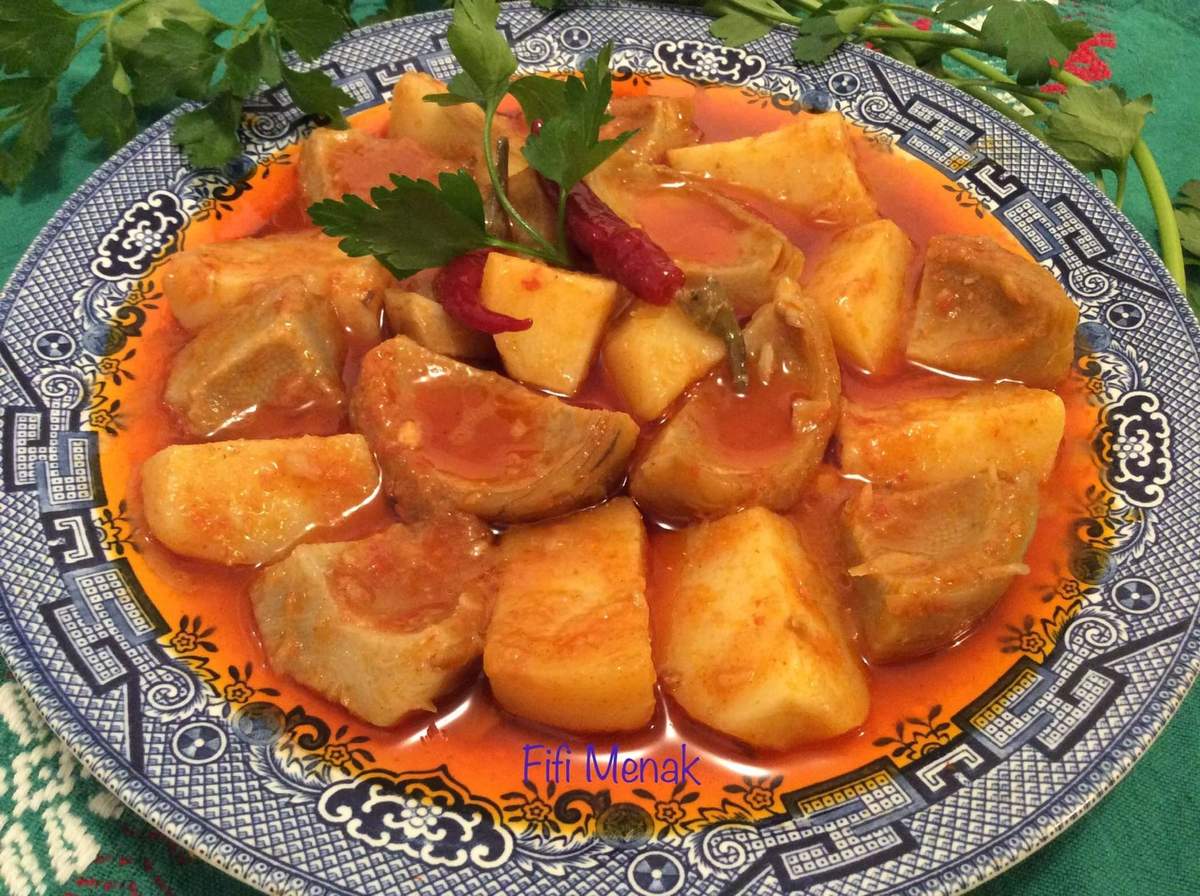 POMMES DE TERRE ET ARTICHAUTS AU CUMIN