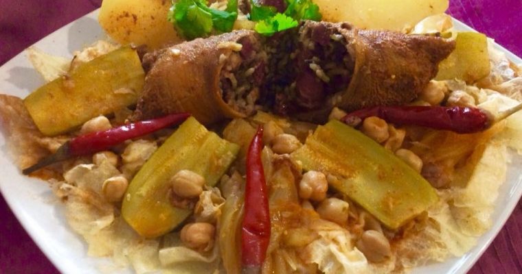 Pâtes algériennes à la sauce aux tripes d’agneau (Tchakhtchoukha b’osbane dewara)