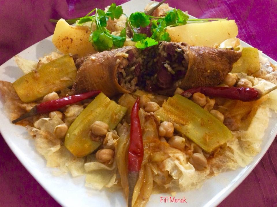 Pâtes algériennes à la sauce aux tripes d’agneau (Tchakhtchoukha b’osbane dewara)