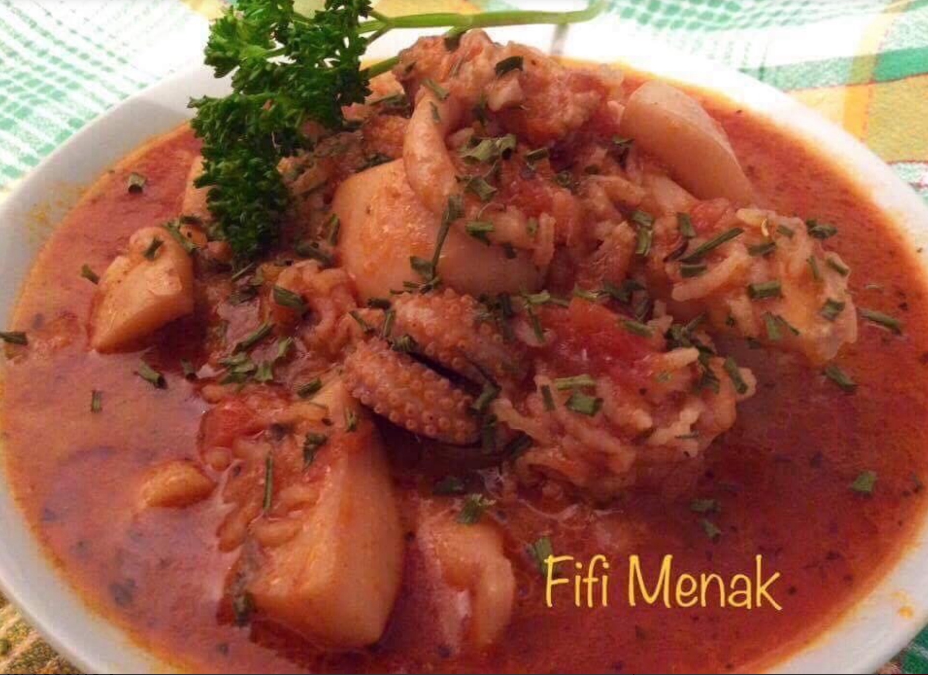 Soupe de sépia ou calamar