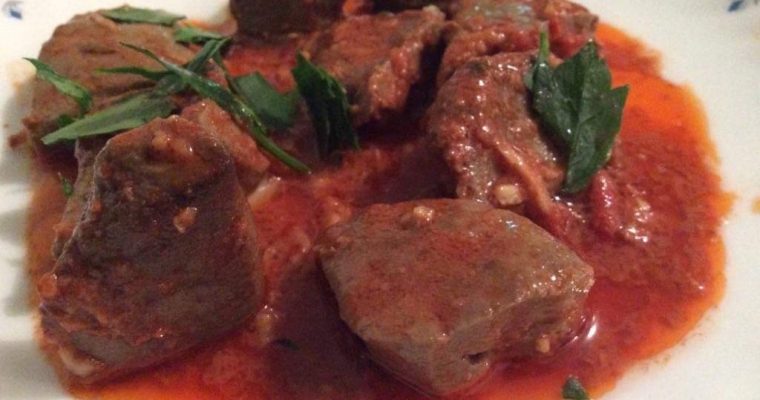 FOIE AU CARVI, AIL ET VINAIGRE, À L’ALGÉROISE (KEBDA MCHERMLA)