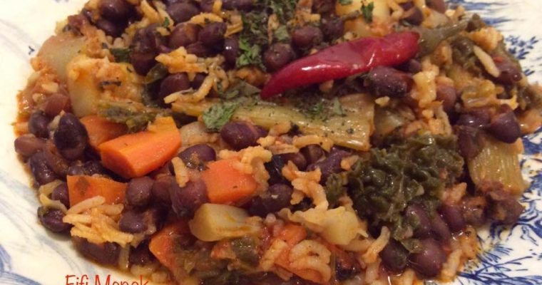 JARDINIÈRE DE HARICOTS NOIRS ET DE LÉGUMES