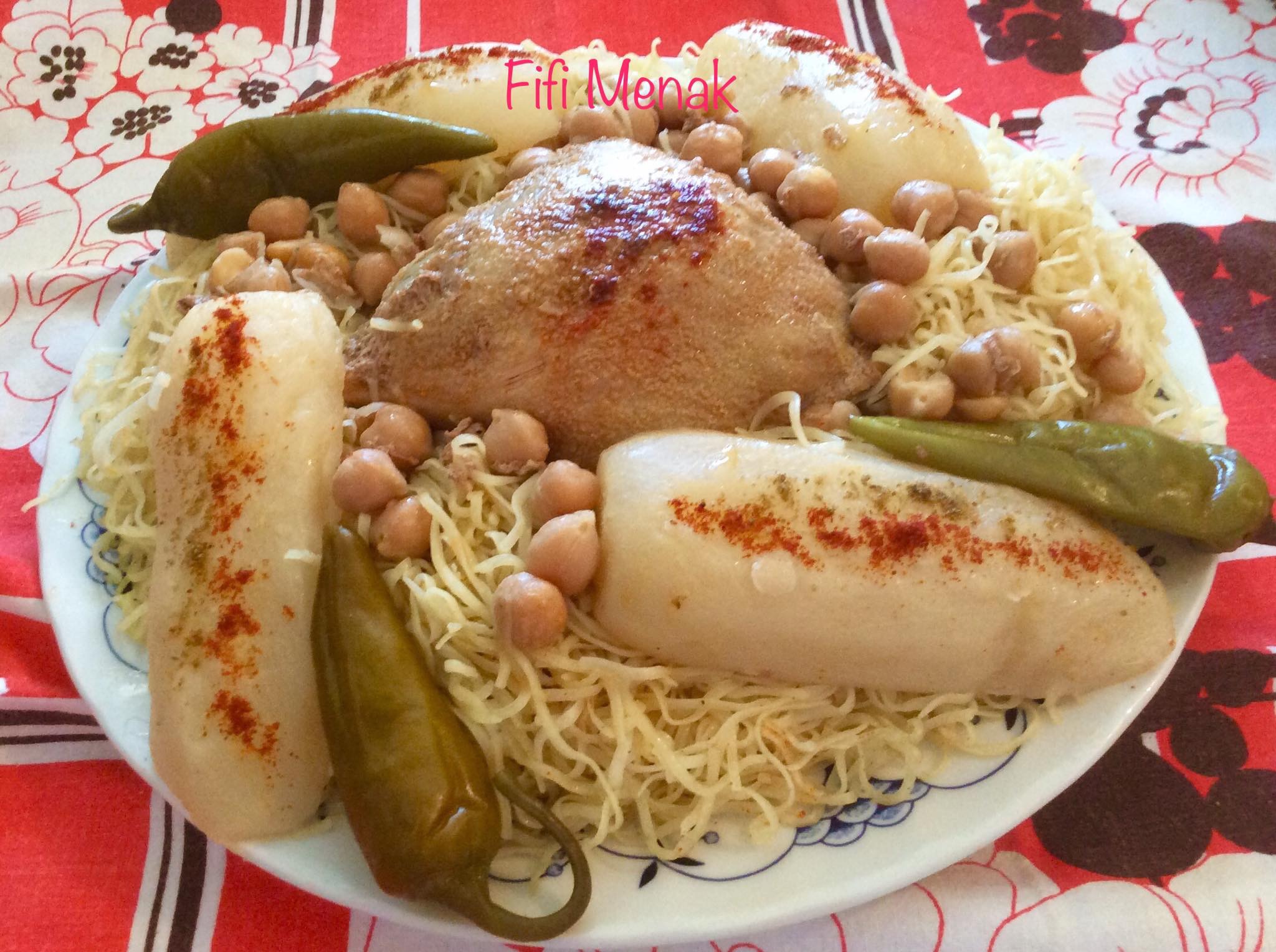 Panse farcie en sauce pour pâtes fines algériennes faites*maison*.