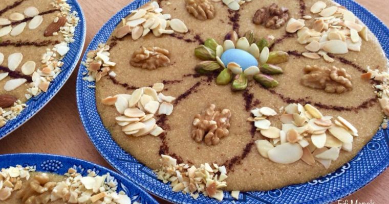 Gâteau de semoule grillée (Tamina)