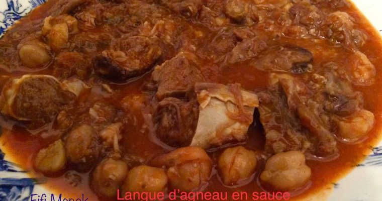 Langue d’agneau en sauce