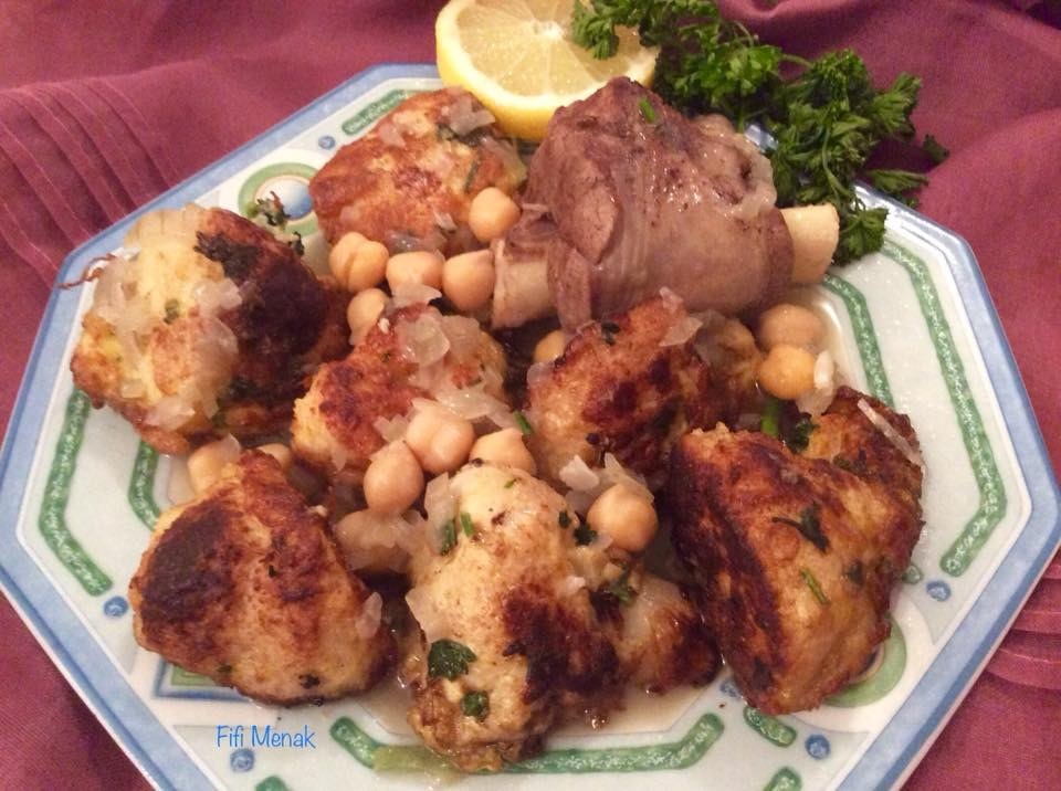 Chou-fleur frit en sauce blanche