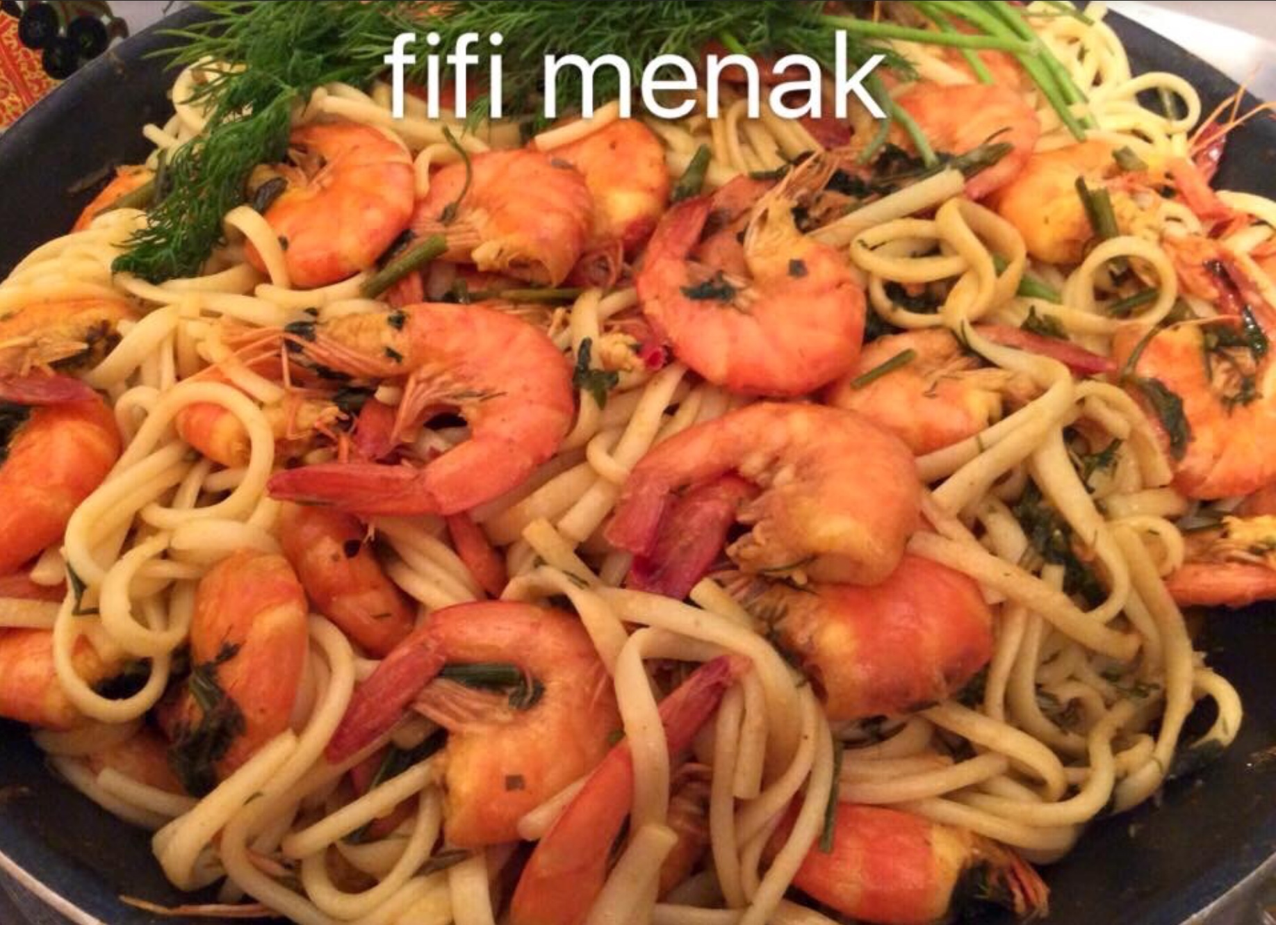 Pâtes aux crevettes