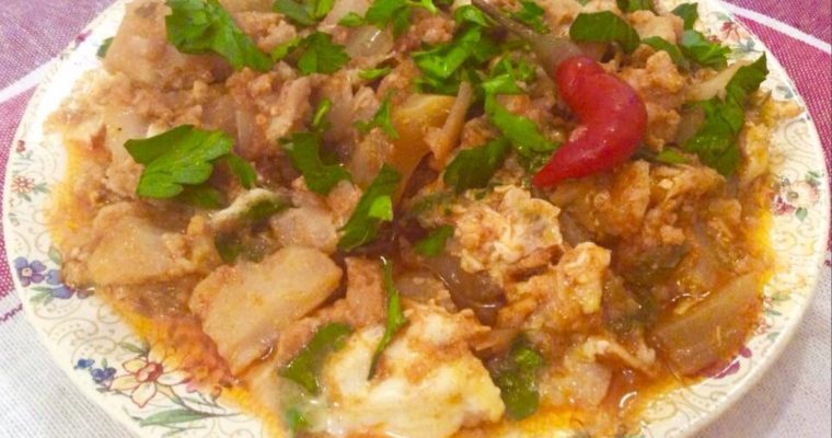 Fanes de chou-fleur en sauce