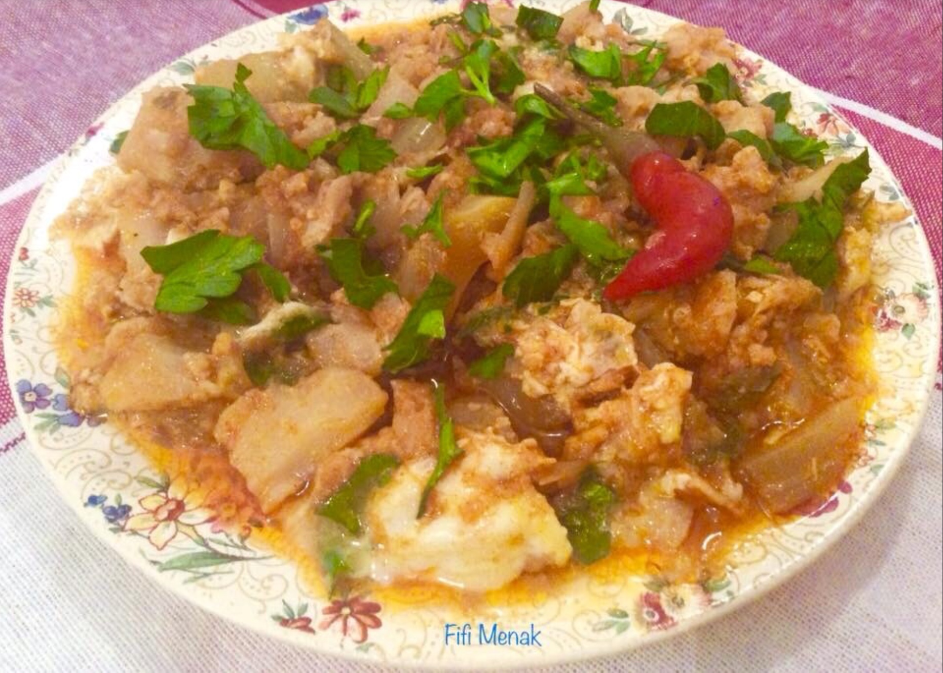 Fanes de chou-fleur en sauce