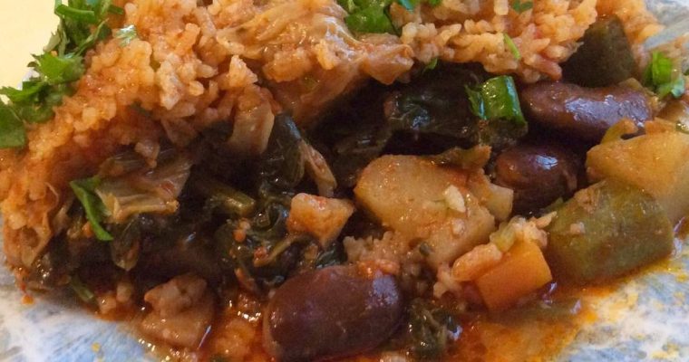 JARDINIÈRE D’HIVER AUX FÈVES SÈCHES ET LÉGUMES DE SAISON (TBIKHET EL FOUL)