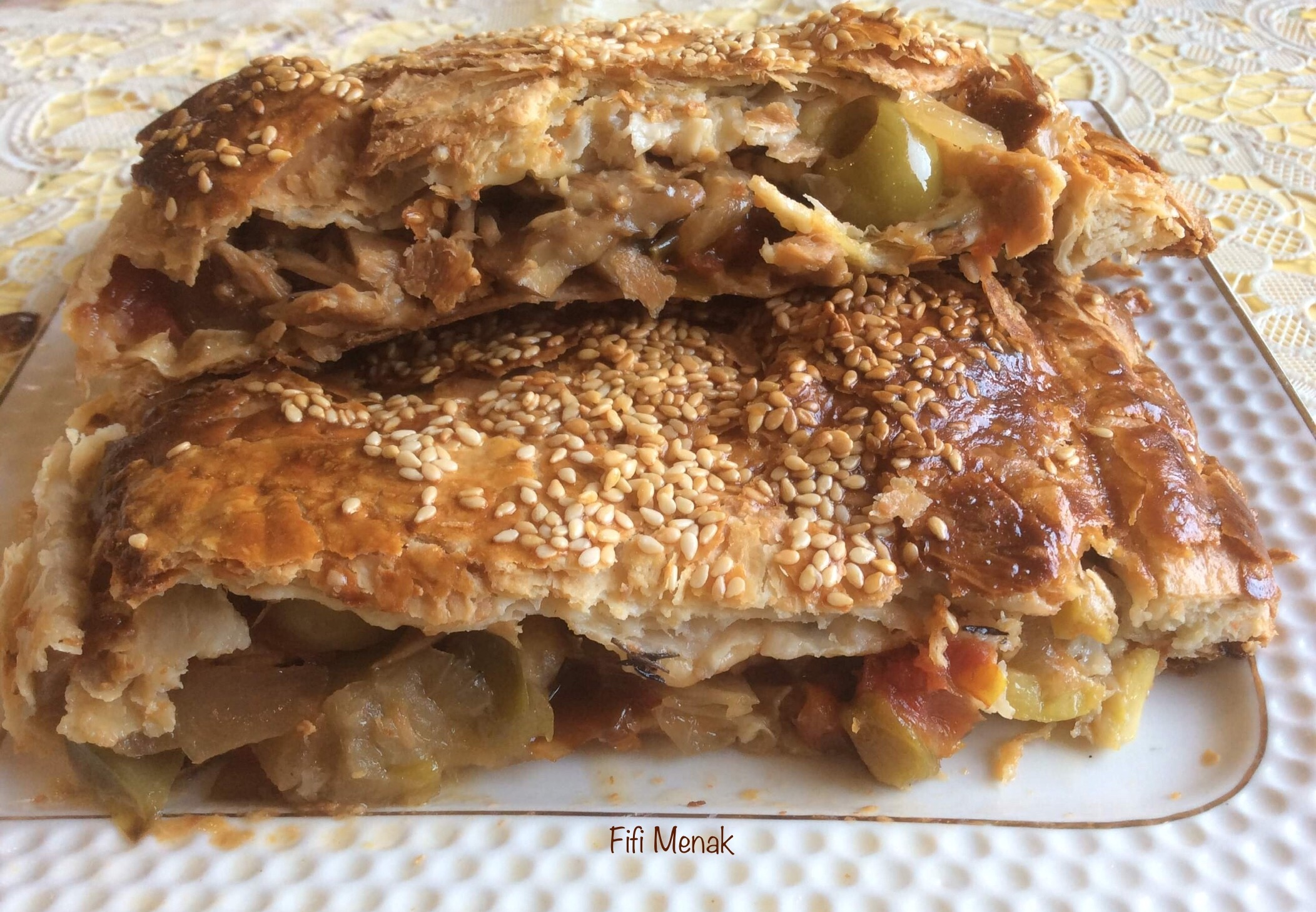 Calzoné aux légumes (pizza fermée)