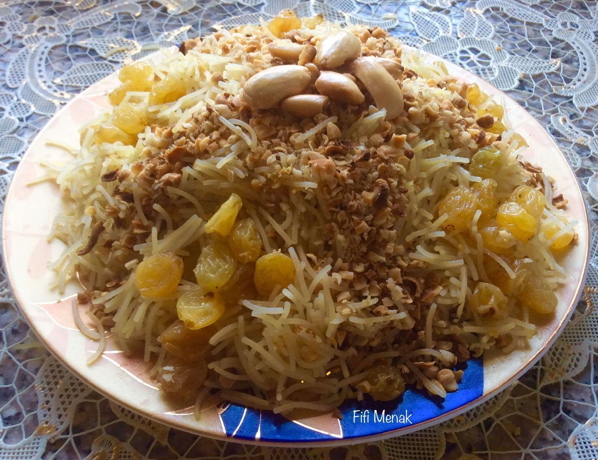 Vermicelles en salé-sucré (Seffa medfouna)