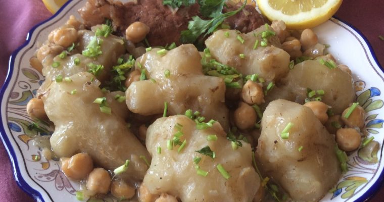 Topinambours en sauce blanche (Batata terfas)