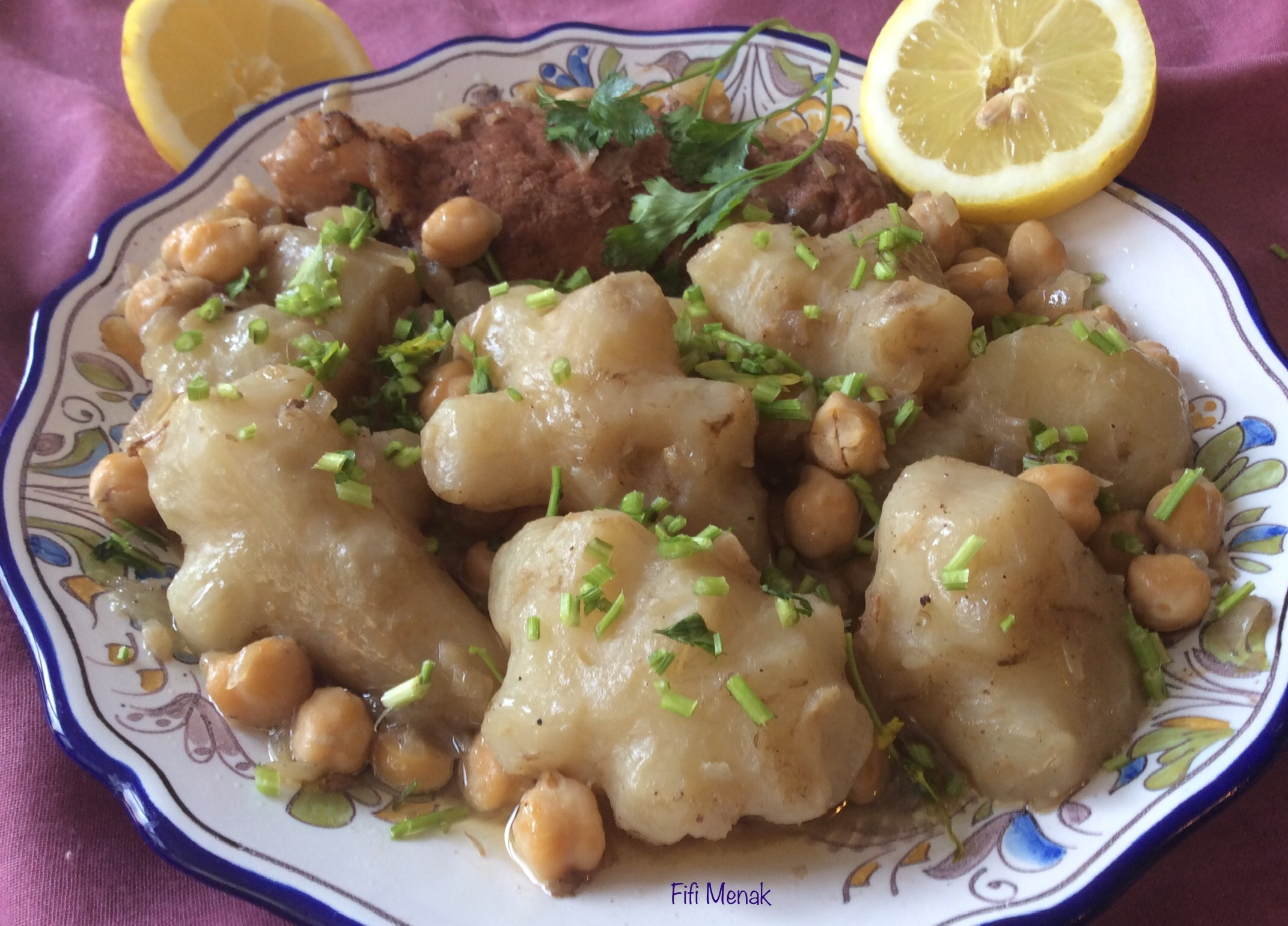 Topinambours en sauce blanche (Batata terfas)