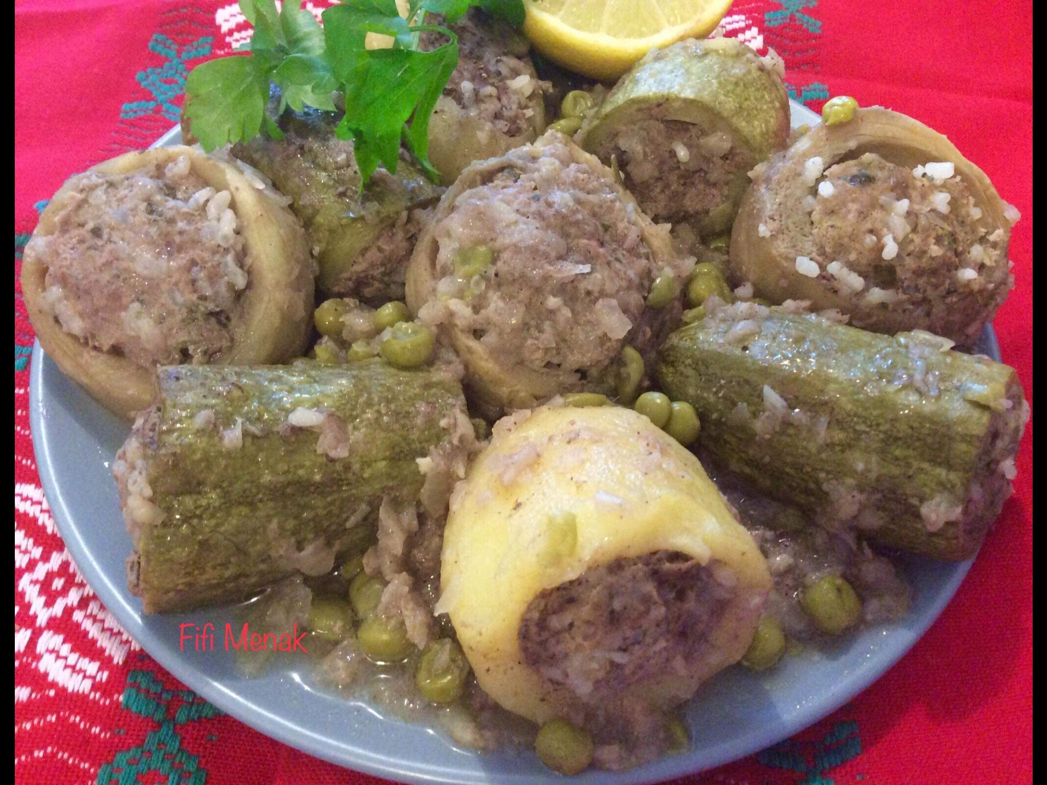 Légumes farcis en sauce blanche (Dolma khodra)