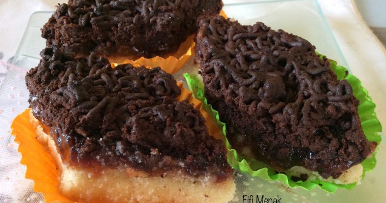 Mon gâteau sec confiture-chocolat.