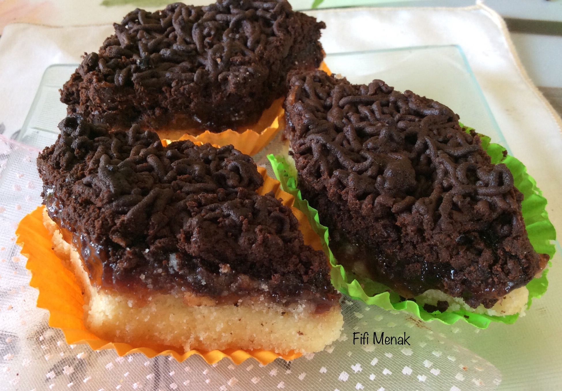 Mon gâteau sec confiture-chocolat.