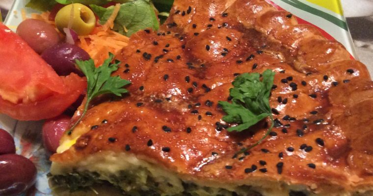 Tourte aux épinards et merguez