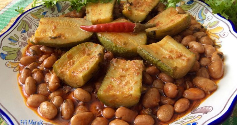 Haricots blancs frais aux courgettes