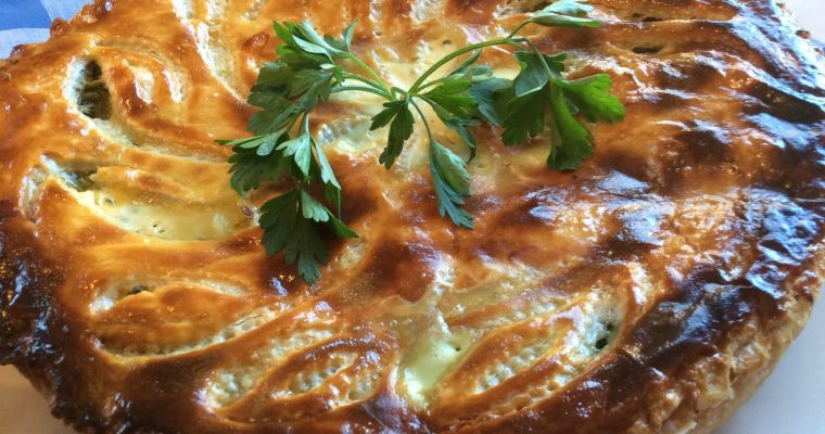 Tourte aux épinards et blanc de poulet