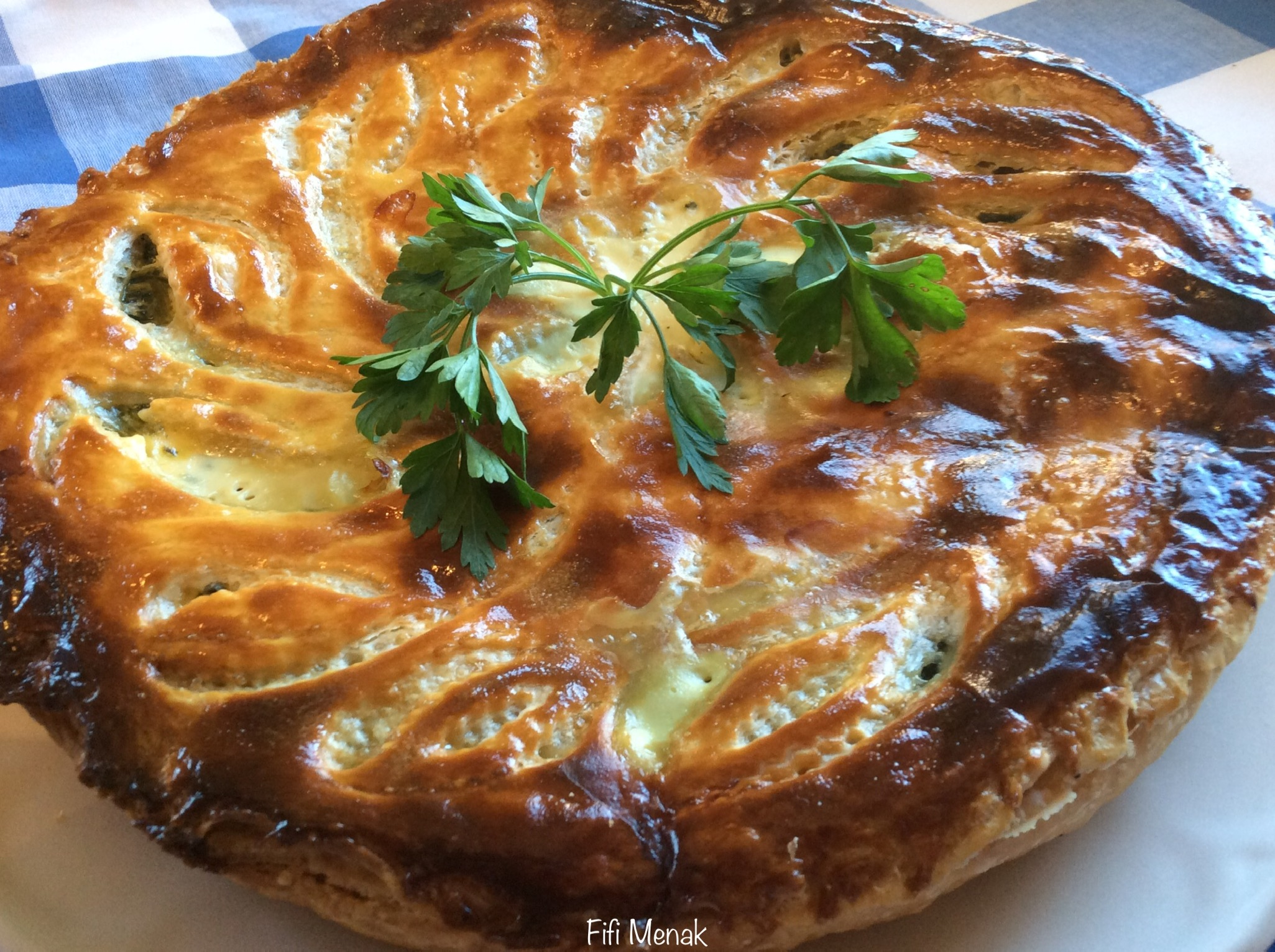 Tourte aux épinards et blanc de poulet