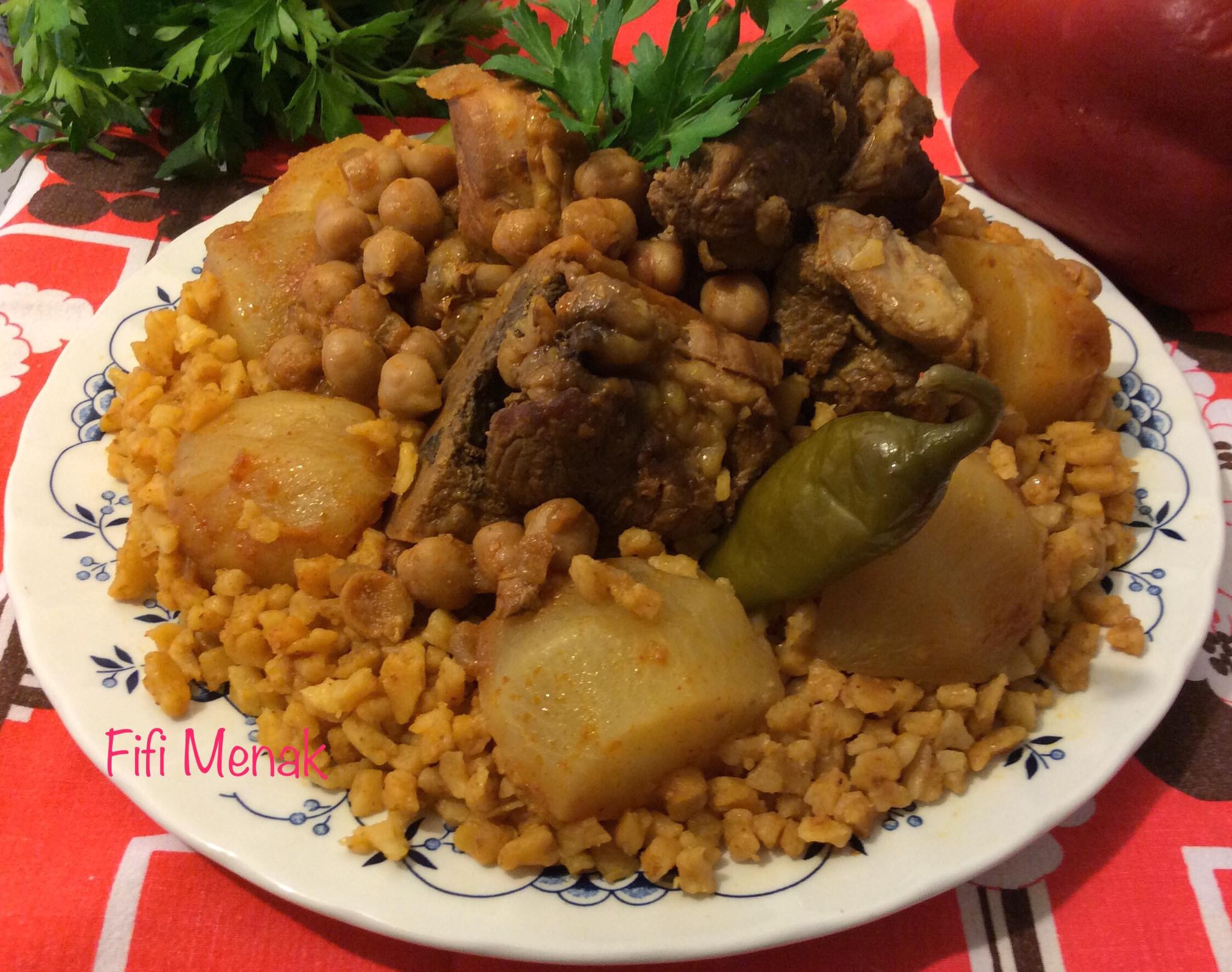 Pâtes constantinoises en sauce