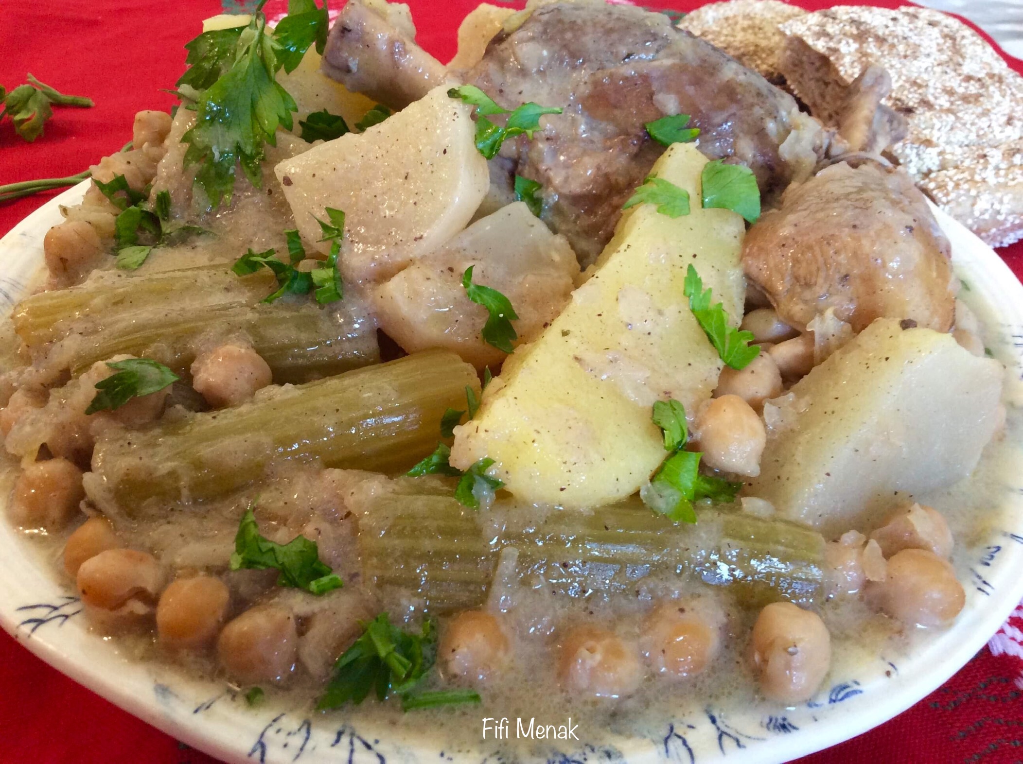 Légumes en sauce blanche (djwaz biad)