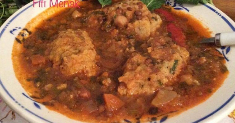 Boulettes de semoule aux œufs et en sauce (Asbane n’tmelaline)