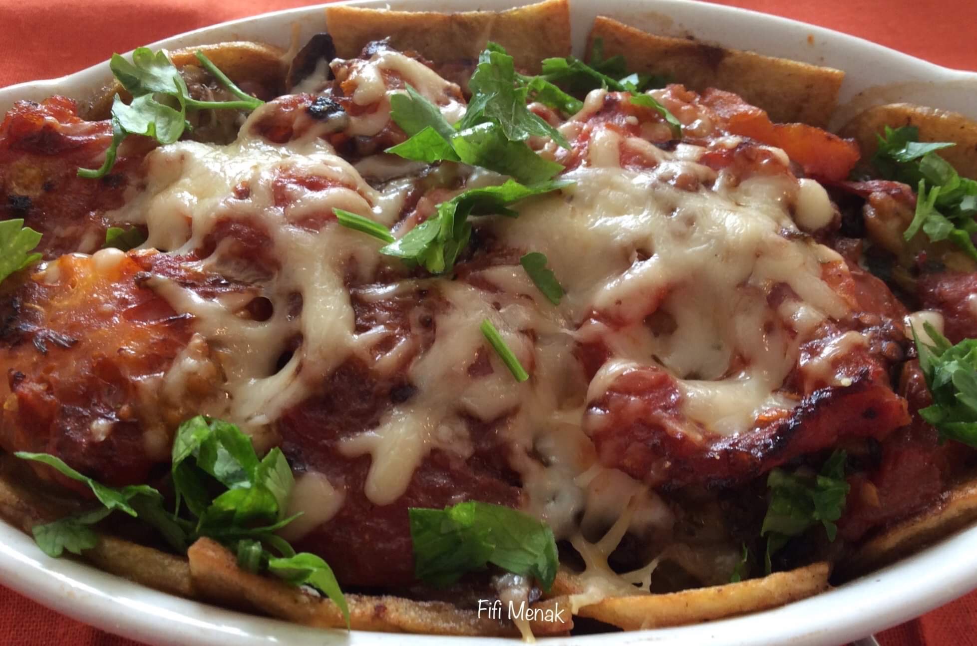 Pommes de terre et aubergines gratinées