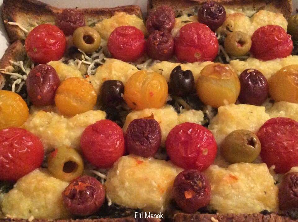 Tarte de pourpier au pain de mie.