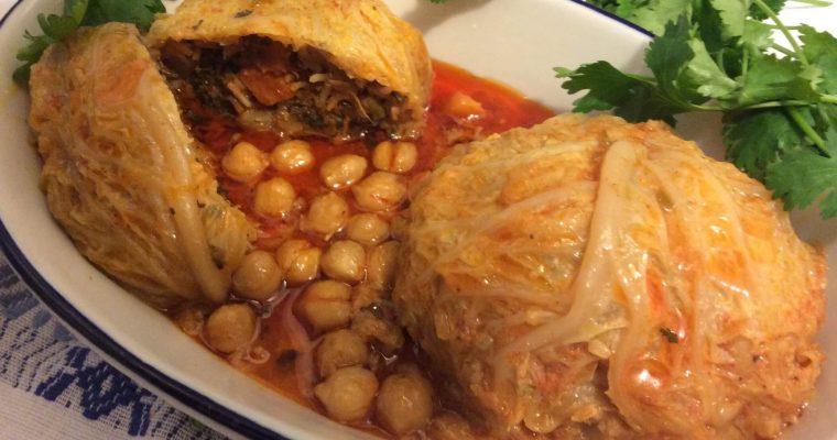 Chou farci aux légumes (El Osbane El kedab)