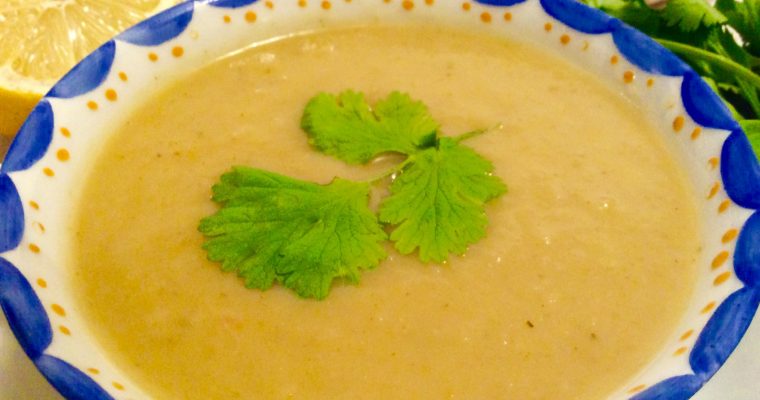 Potage de fanes de chou-fleur