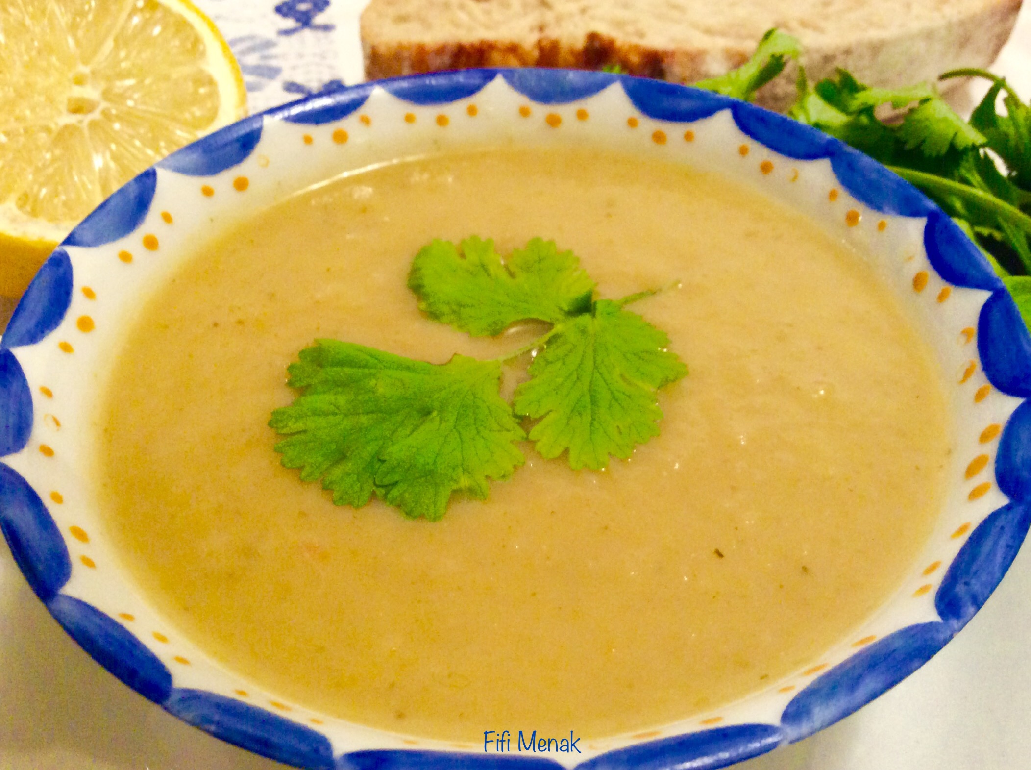 Potage de fanes de chou-fleur