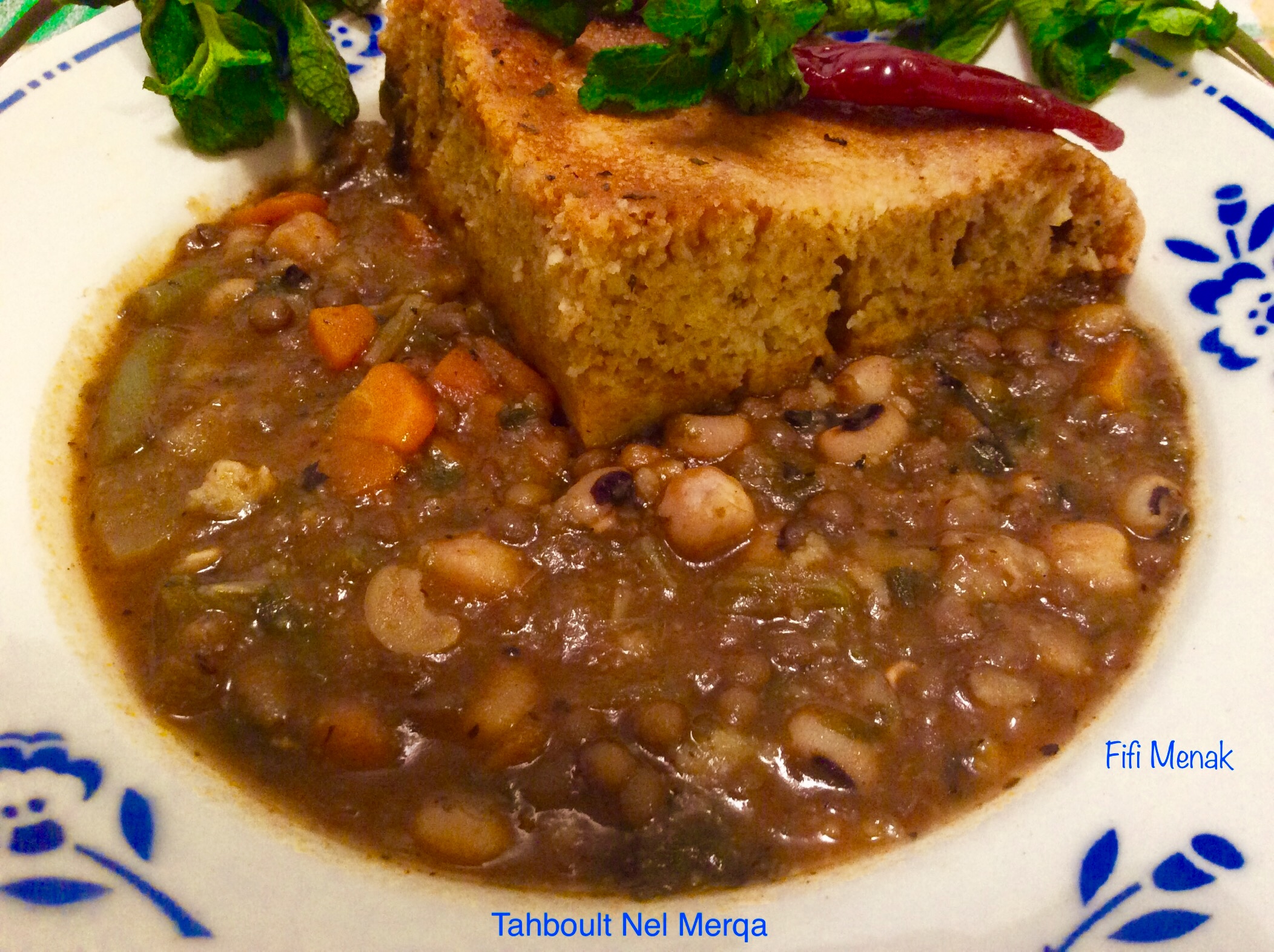 Omelette à la semoule en sauce (Tahboult Nel Marqa)
