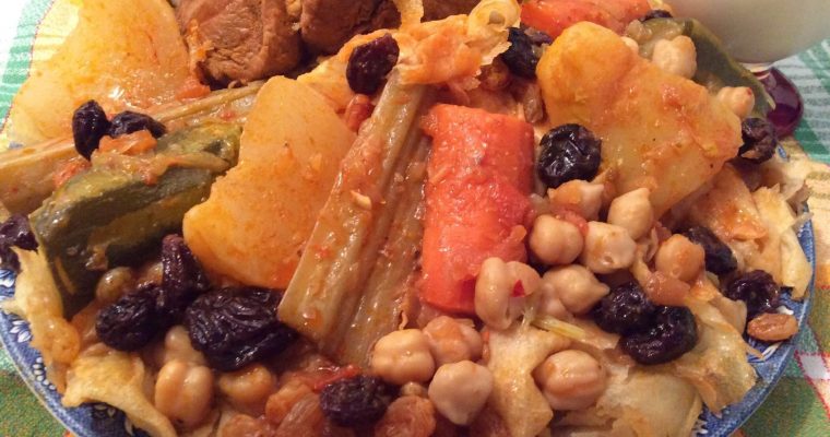 Feuilles de pâte en sauce(Tchakhchoukha)