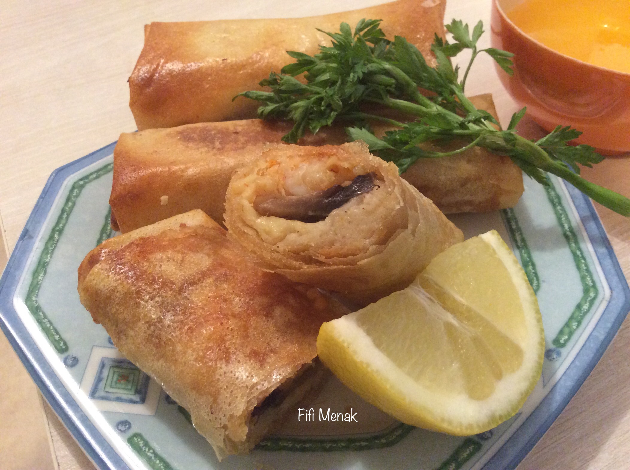 Bourek aux crevettes cuisson au four