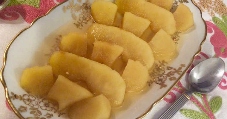 Kherdel b’Teffah – Pommes en sirop aigre-doux