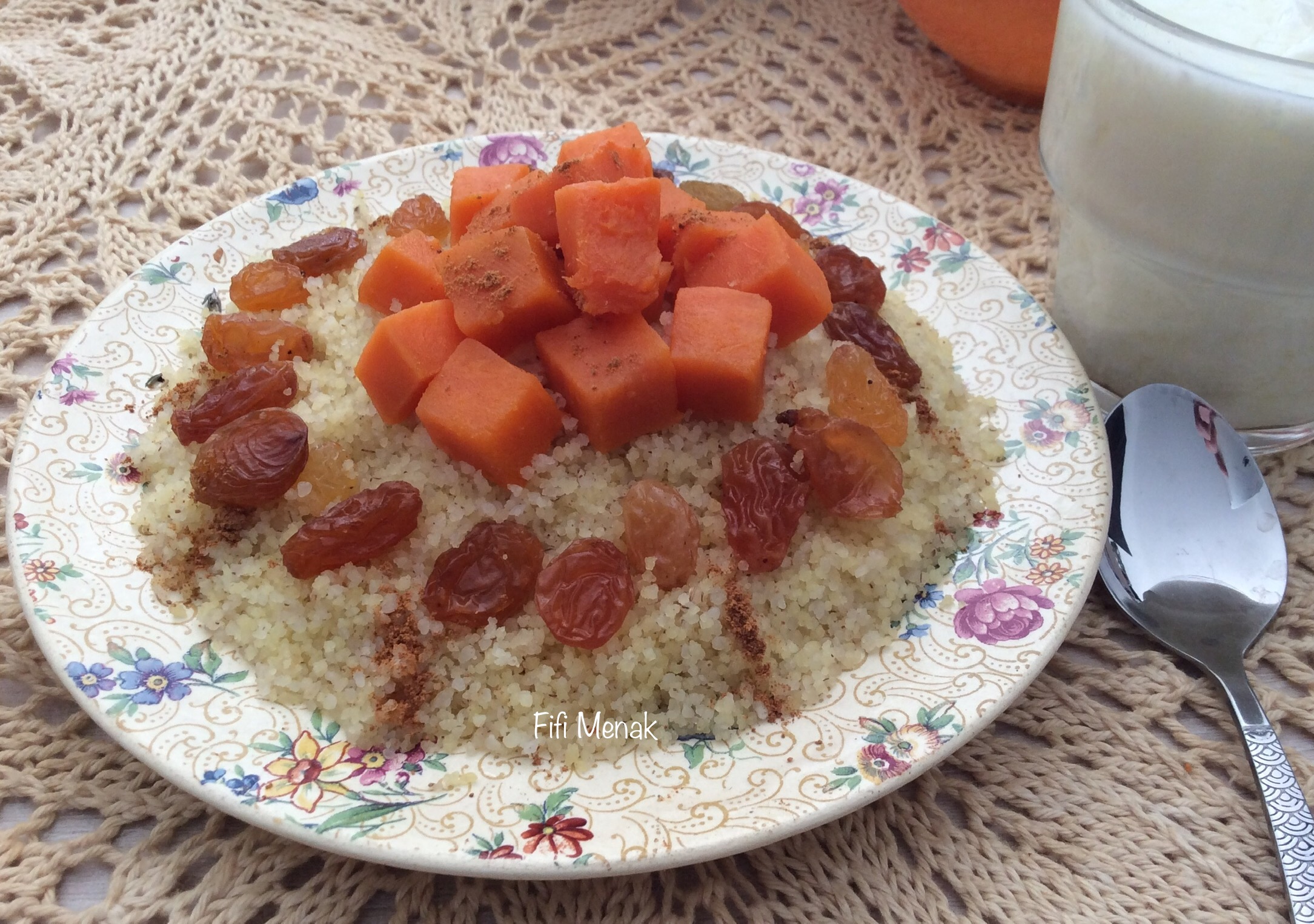 Ma seffa à la patate douce et aux raisins secs