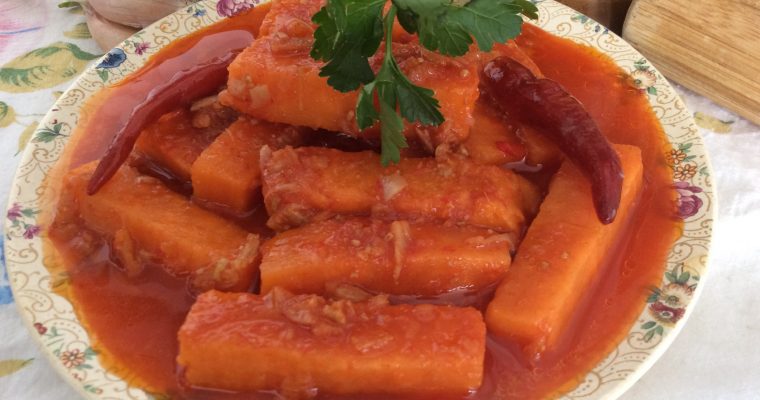 Ma Patate Douce à l’ail et au carvi-Mchermla Batata Hlowa