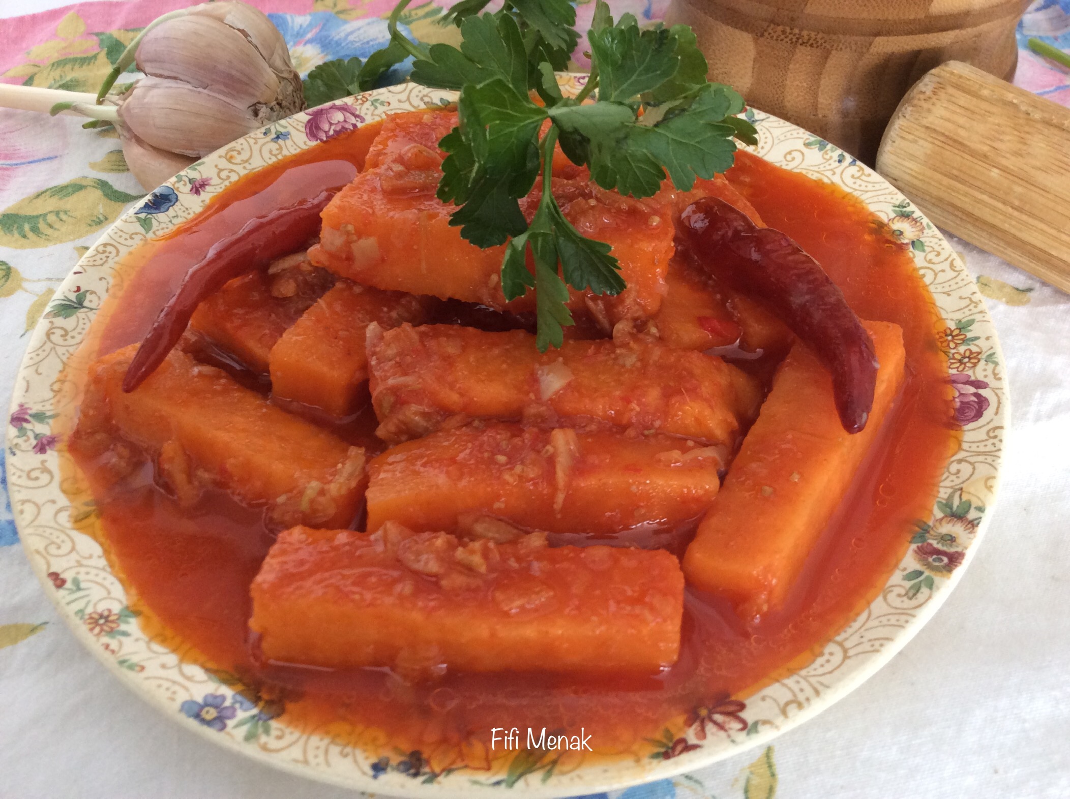 Ma Patate Douce à l’ail et au carvi-Mchermla Batata Hlowa